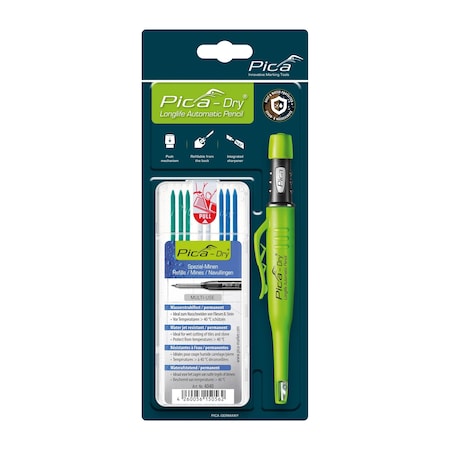 Pica Dry Longlife Automatic Pencil and Water-Jet Resistant Special refill Leads Bundle 30404